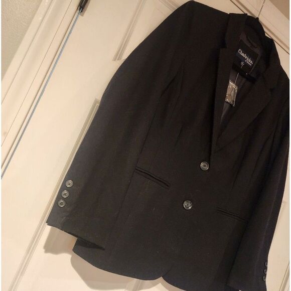 Chadwicks of Boston black lined blazer jacket Size 8 - Picture 3 of 5